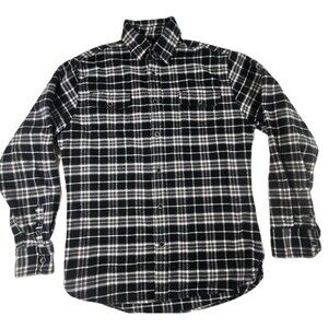 JACHS Flannel Shirt Men Medium Thick Plaid Grunge Grungecore Comfy Rustic Casual